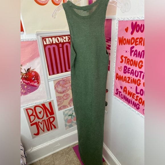 NWOT ONIA LINEN-BLEND RIB TANK MIDI DRESS - Picture 5 of 7